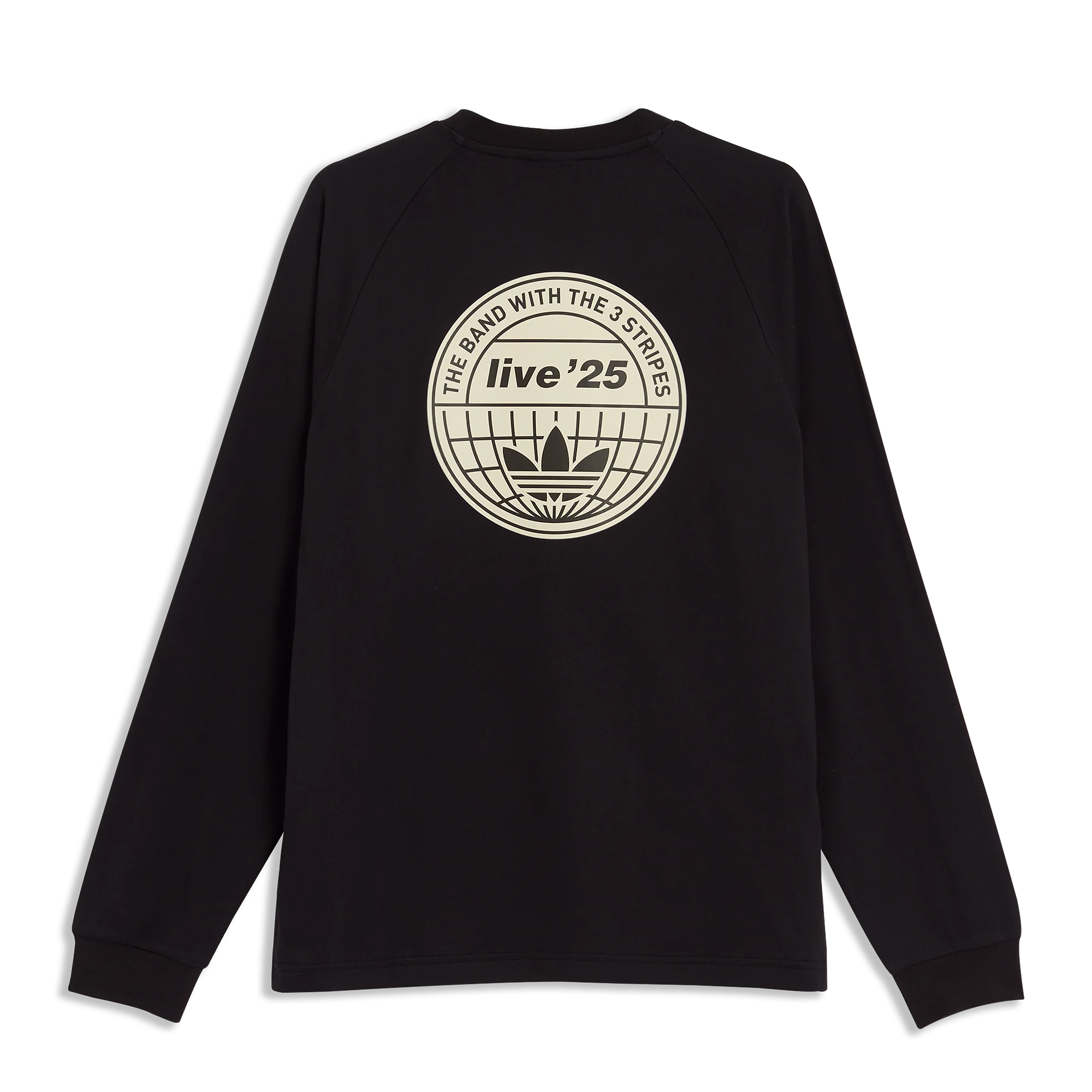 Live '25 adidas 3 Stripes Long Sleeve T-Shirt Black