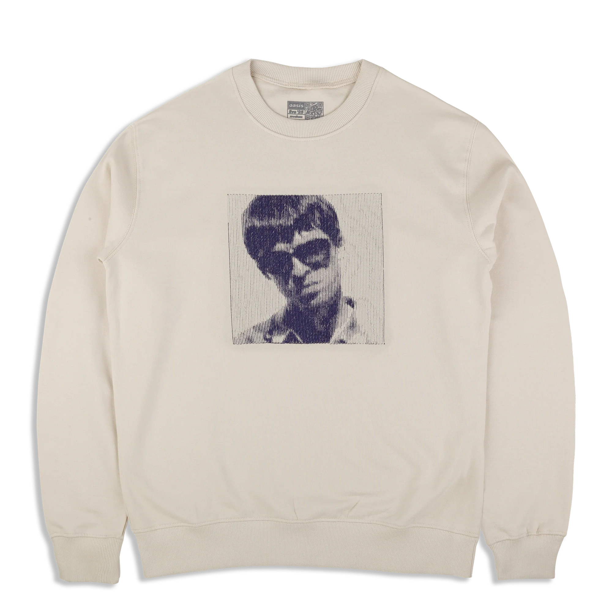 Live '25 Noel Embroidered Portrait Sweatshirt Cream